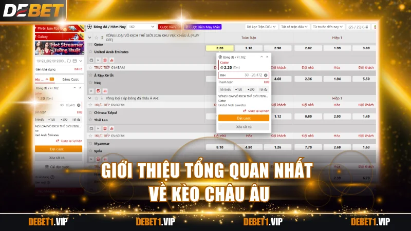 Giới thiệu tổng quan nhất về kèo châu Âu